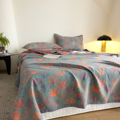 Couette en gaze de coton respirante avec coque colorée