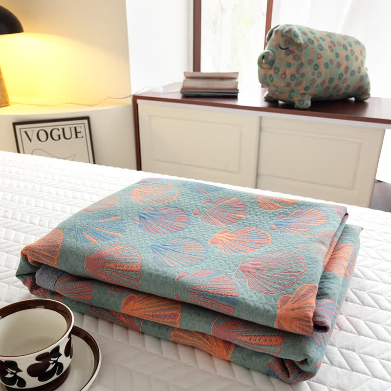 Couette en gaze de coton respirante avec coque colorée