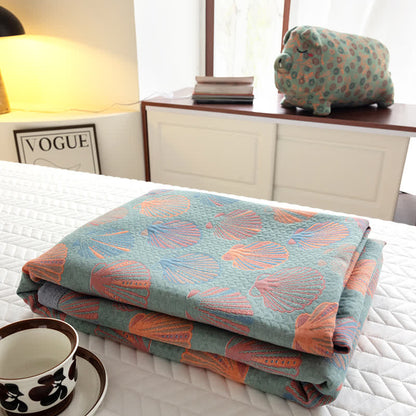 Couette en gaze de coton respirante avec coque colorée