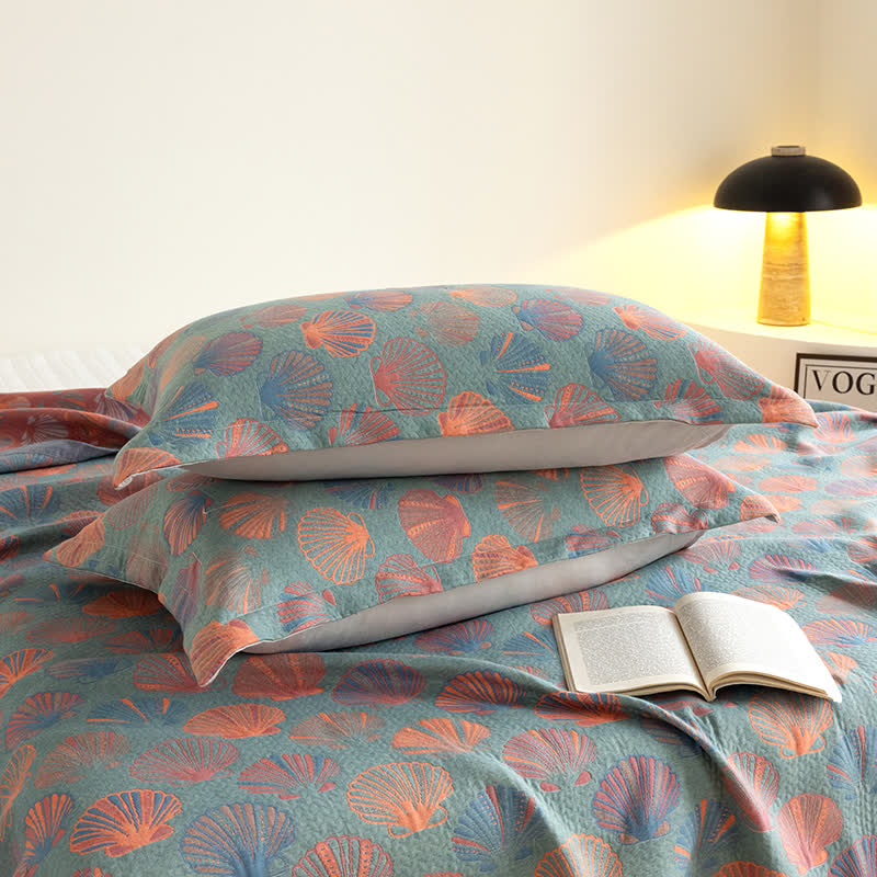 Couette en gaze de coton respirante avec coque colorée