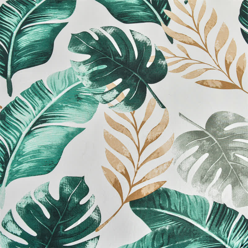 Housse de canapé élastique et extensible avec motif feuille de bananier