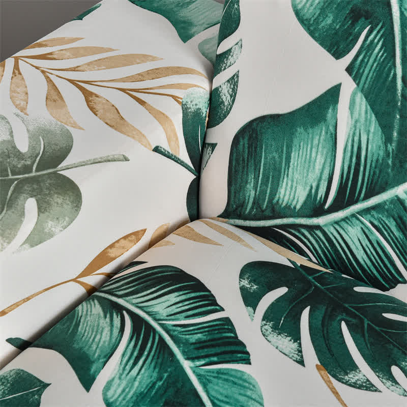 Housse de canapé élastique et extensible avec motif feuille de bananier