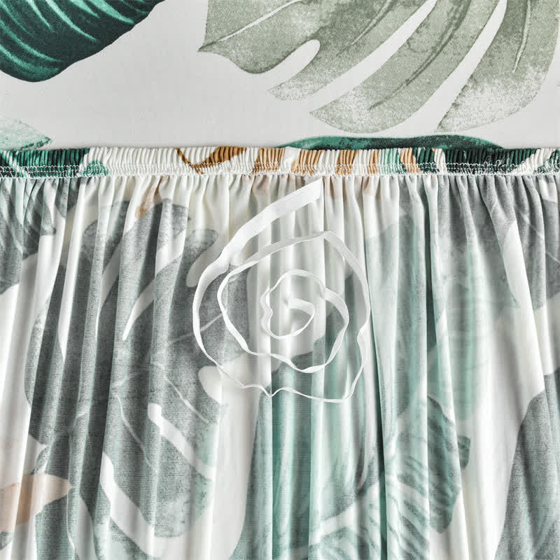 Housse de canapé élastique et extensible avec motif feuille de bananier