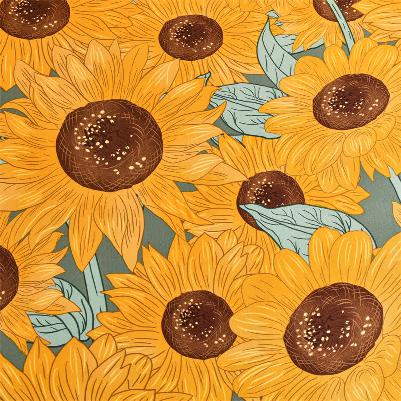 Housse de canapé élastique et extensible avec motif tournesol