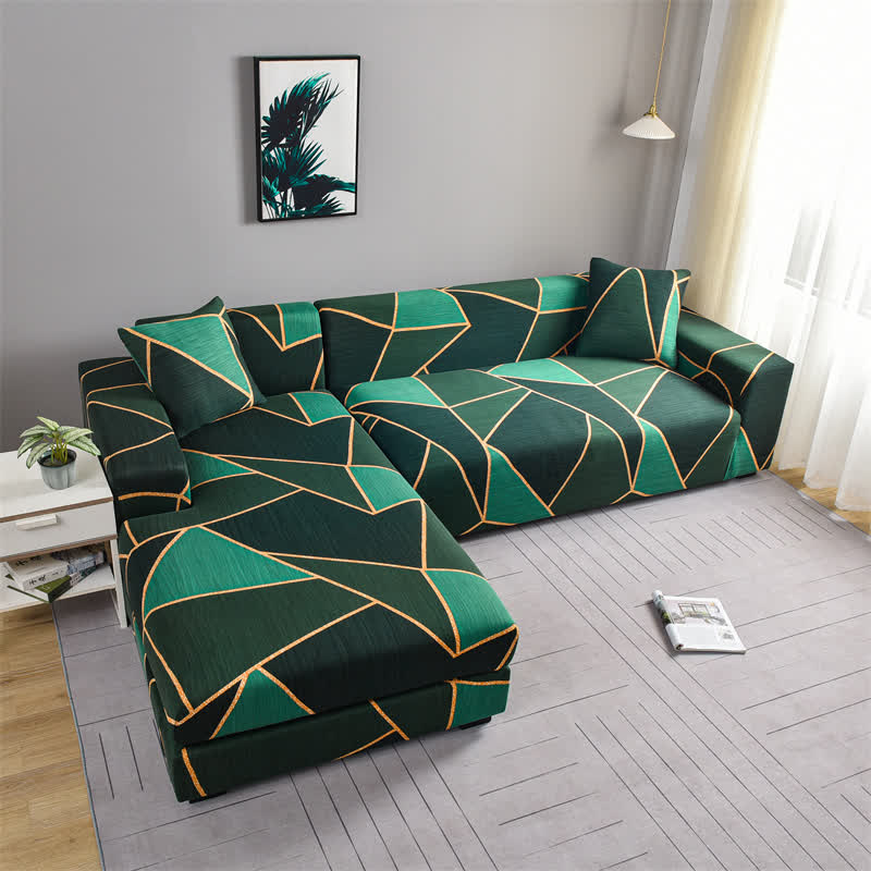 Housse de canapé géométrique moderne et durable
