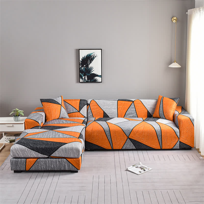Housse de canapé élastique, moderne, géométrique et douce