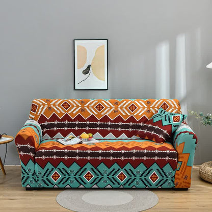 Housse de canapé élastique et extensible de style Navajo