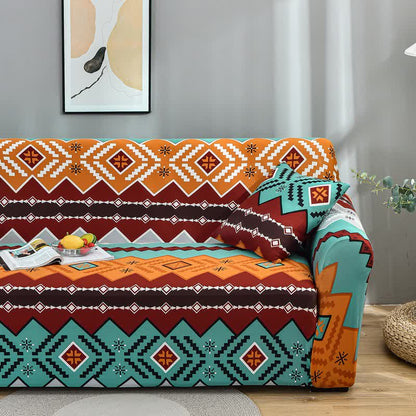 Housse de canapé élastique et extensible de style Navajo