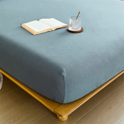 Drap-housse en gaze de coton uni