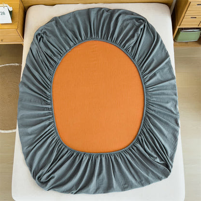 Drap-housse en gaze de coton uni