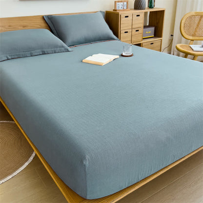 Drap-housse en gaze de coton uni