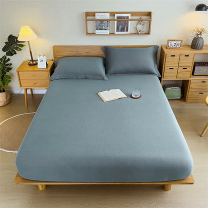 Drap-housse en gaze de coton uni