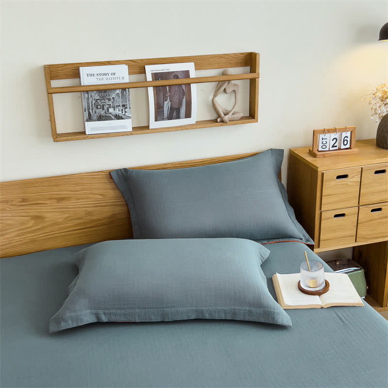 Drap-housse en gaze de coton uni