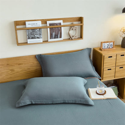 Drap-housse en gaze de coton uni