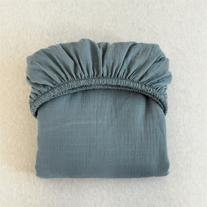 Drap-housse en gaze de coton uni