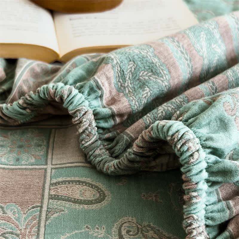 Drap-housse en gaze de coton style cachemire vintage