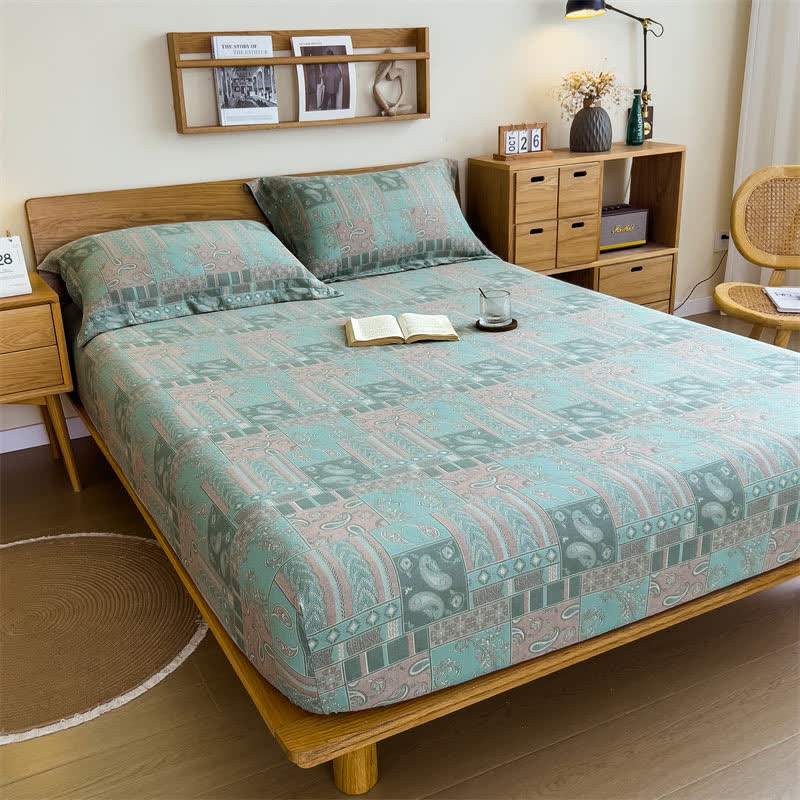 Drap-housse en gaze de coton style cachemire vintage