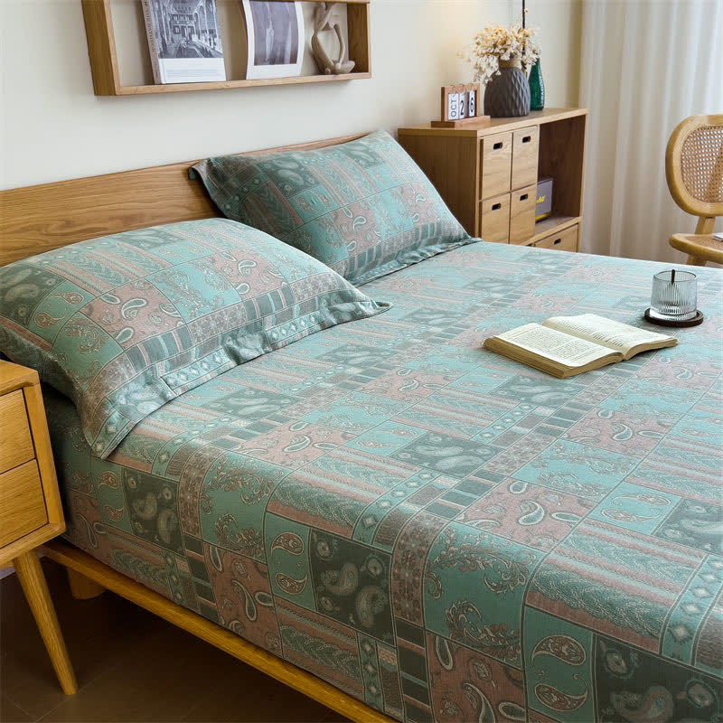 Drap-housse en gaze de coton style cachemire vintage