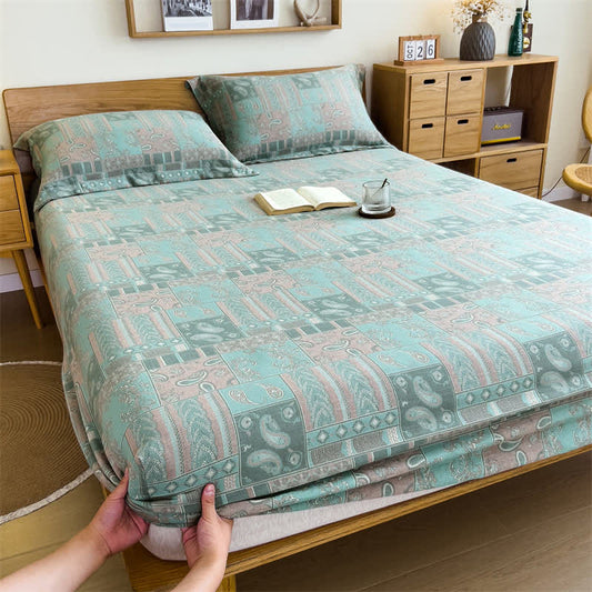 Drap-housse en gaze de coton style cachemire vintage