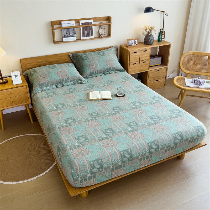 Drap-housse en gaze de coton style cachemire vintage