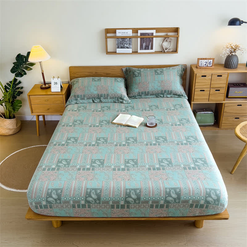 Drap-housse en gaze de coton style cachemire vintage
