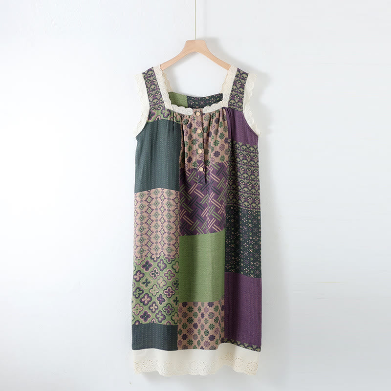 Chemise de nuit camisole rembourrée en pur coton