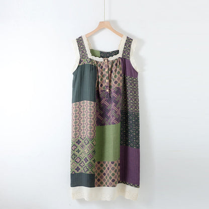 Chemise de nuit camisole rembourrée en pur coton