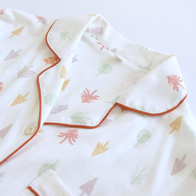 Ensemble de vêtements d'intérieur en pur coton avec motif sapin de Noël