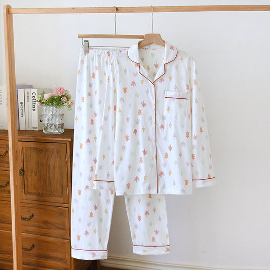 Ensemble de vêtements d'intérieur en pur coton avec motif sapin de Noël