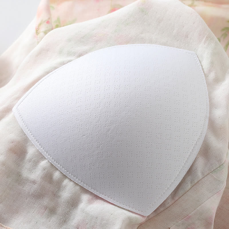 Ensemble de vêtements de nuit rembourrés en fibre de bambou à motif floral