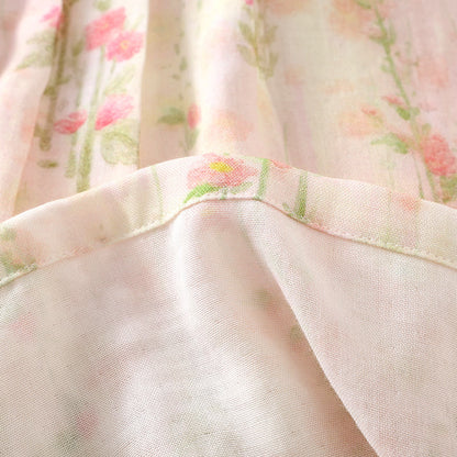 Ensemble de vêtements de nuit rembourrés en fibre de bambou à motif floral