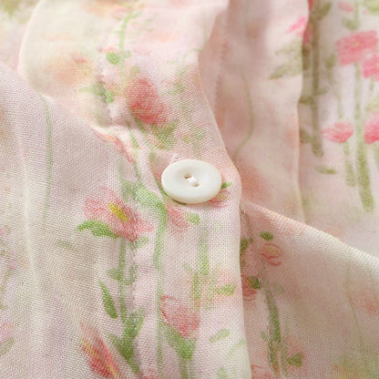 Ensemble de vêtements de nuit rembourrés en fibre de bambou à motif floral
