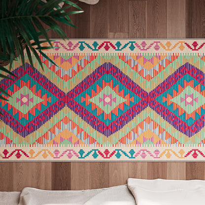 Tapis kilim classique et coloré