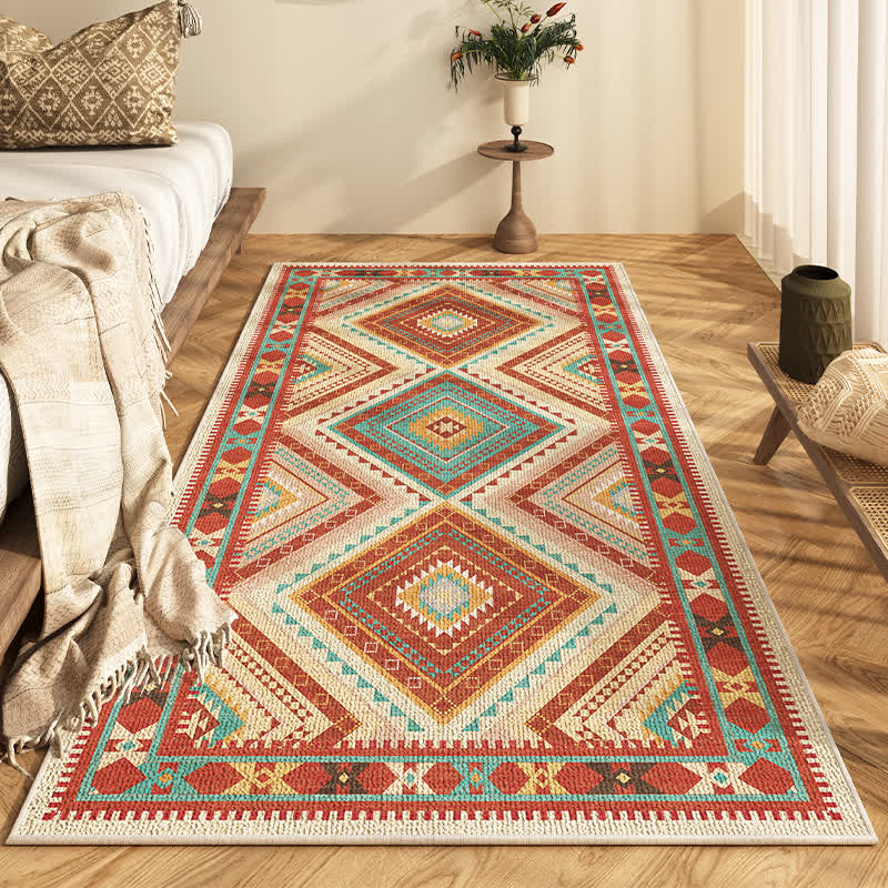 Tapis de couloir antidérapant de style bohème
