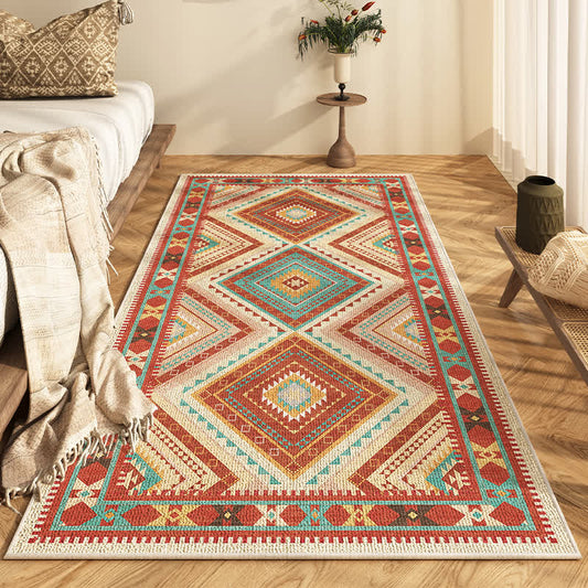 Tapis de couloir antidérapant de style bohème