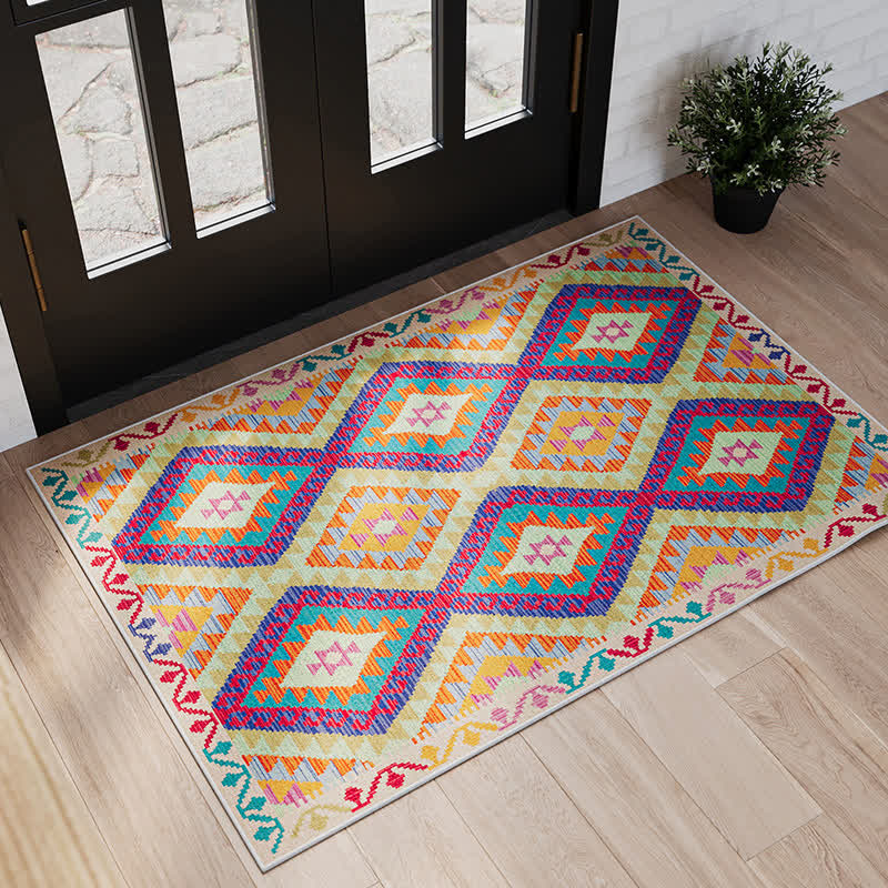 Tapis kilim classique et coloré