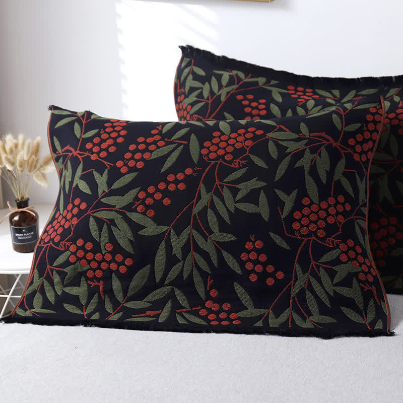 Serviettes en gaze de coton motif fruits de bégonia (lot de 2)