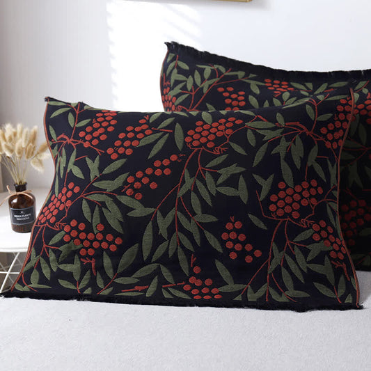 Serviettes en gaze de coton motif fruits de bégonia (lot de 2)