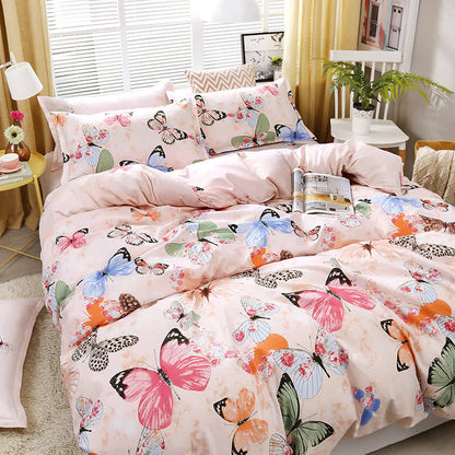 Linge de lit country, élégant et doux avec motif papillon