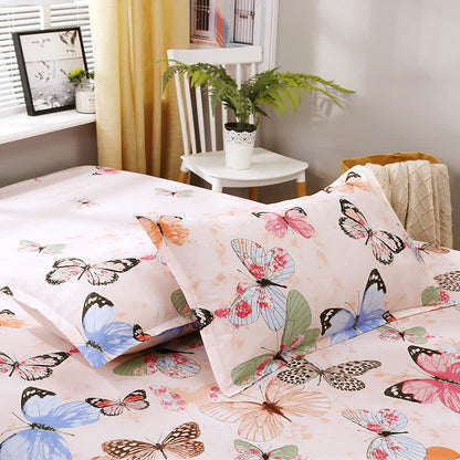 Linge de lit country, élégant et doux avec motif papillon