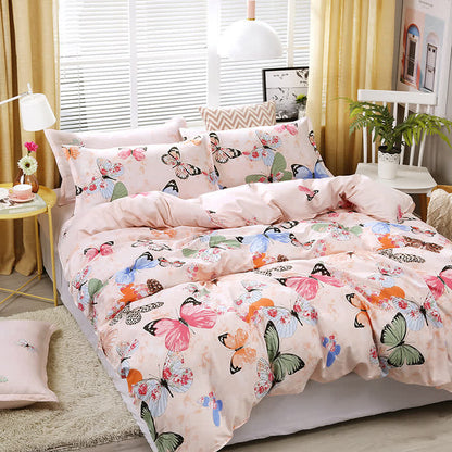 Linge de lit country, élégant et doux avec motif papillon