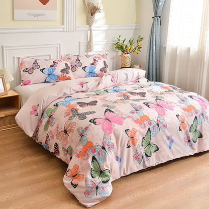Linge de lit country, élégant et doux avec motif papillon