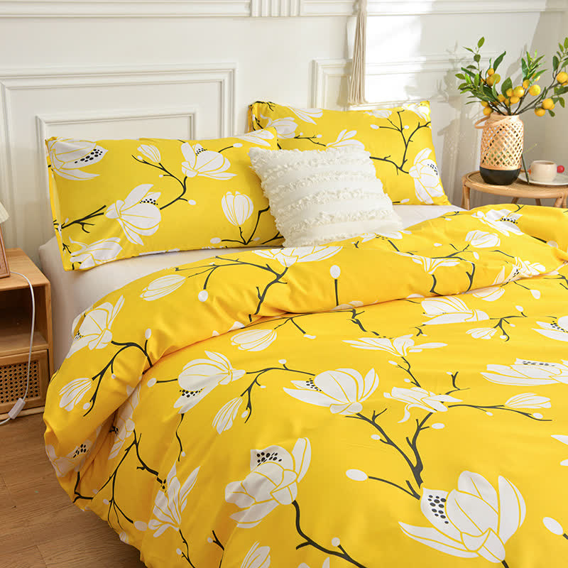 Parure de lit douce et chic en magnolia pastoral
