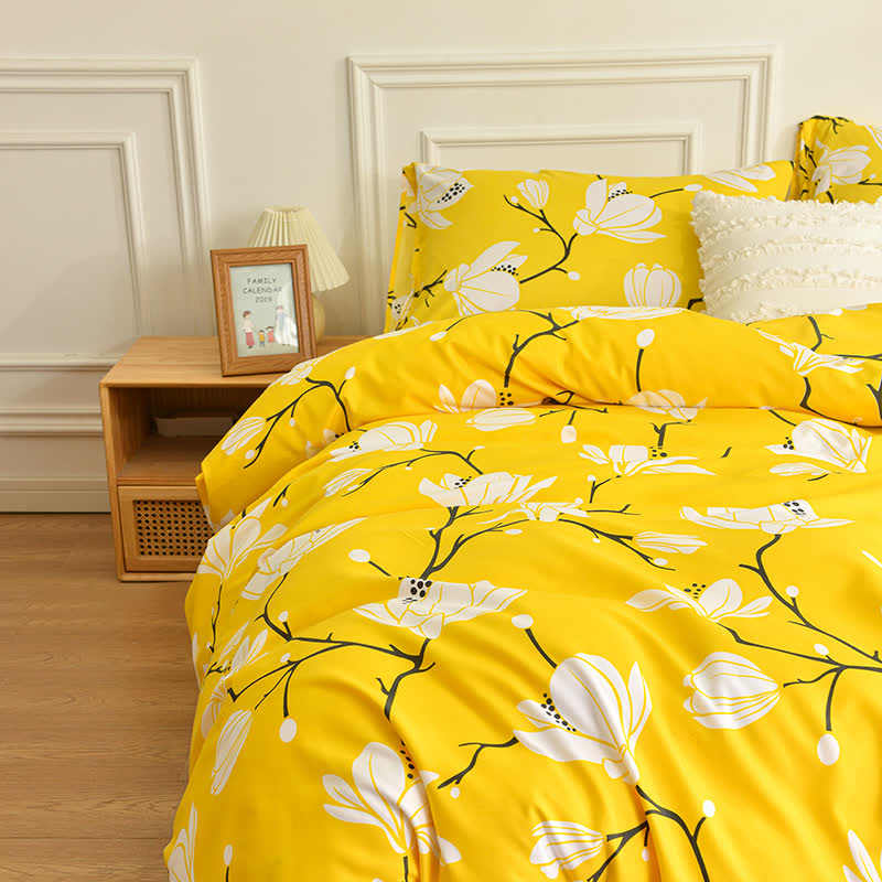 Parure de lit douce et chic en magnolia pastoral