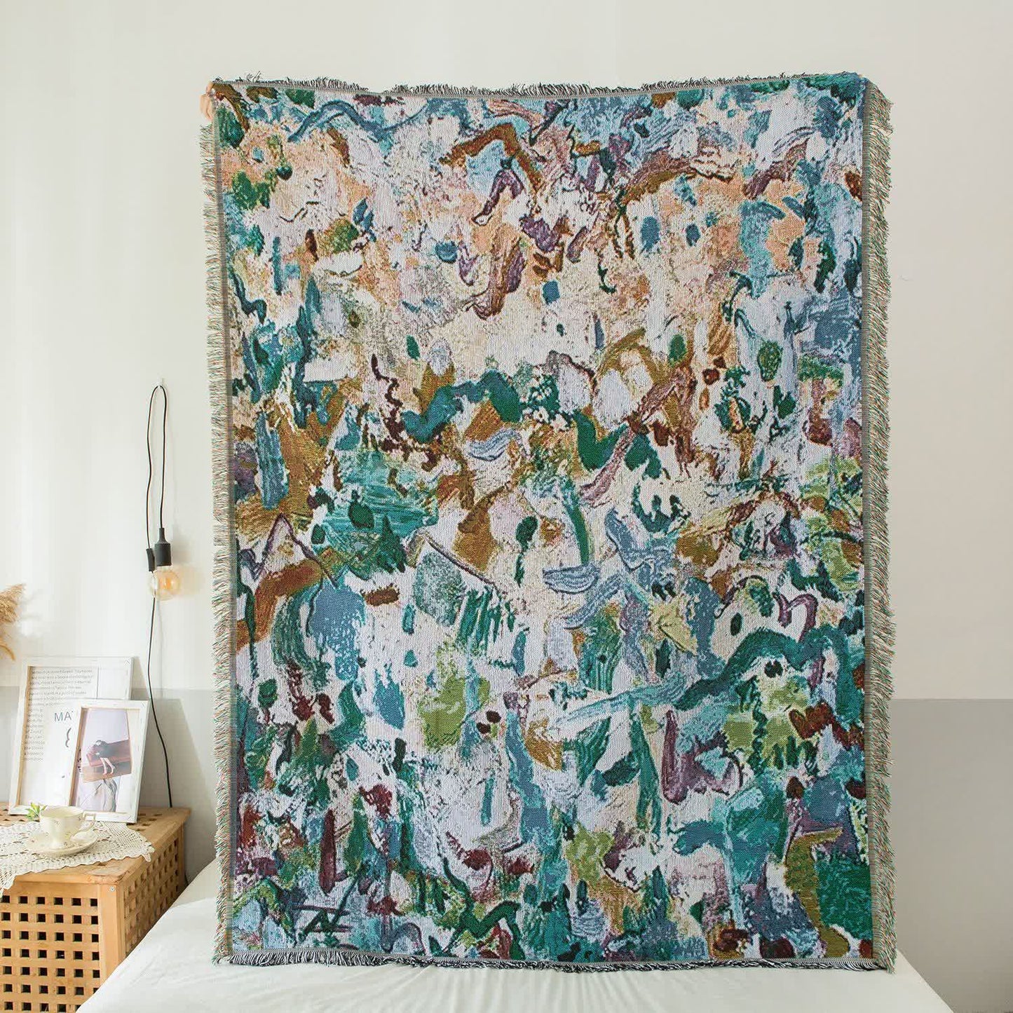 Tapisserie style peinture à l'huile avec pompon