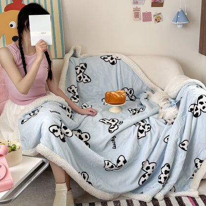 Housse de couette Sherpa motif papillon mignon