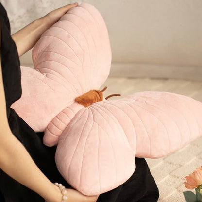 Coussin décoratif doux en forme de papillon pour filles