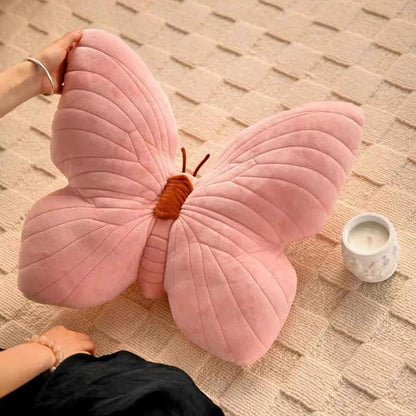 Coussin décoratif doux en forme de papillon pour filles