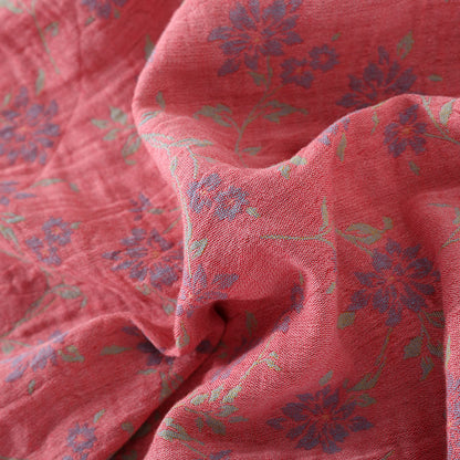 Ensemble pyjama en gaze de coton à motif floral et fermeture grenouille