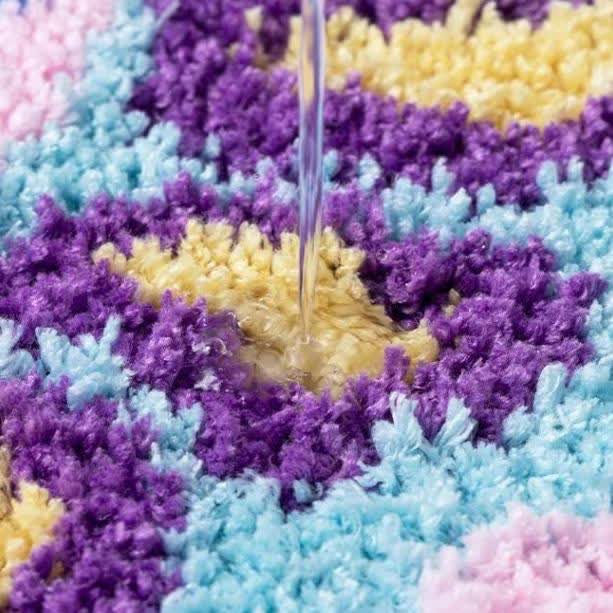 Tapis antidérapant en forme de papillon pour filles